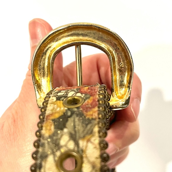 ELITE FRESNO Multicolor Tapestry Belt with Bead Trim - Size S - Picture 5 of 8